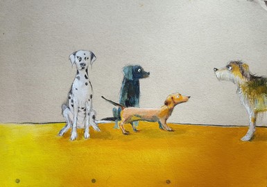 Buchillustration "Der alte Hund"